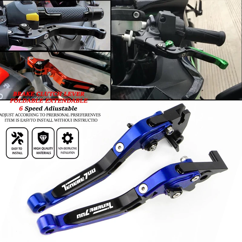 Cnc Aluminum Adjustable Brake Clutch Levers - Fit For Tenere 700/World Raid XTZ700/SP